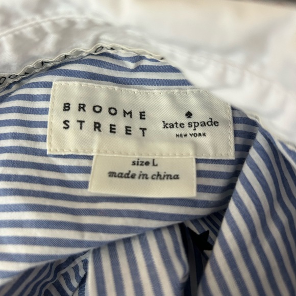 Kate Spade, Brooke Street Striped Cotton Button Down - Picture 7 of 8